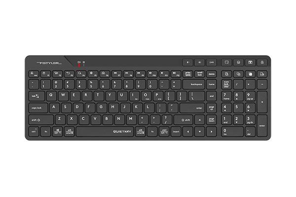 A4Tech Fstyler FBK27C AS Bluetooth & 2.4G Rechargeable Wireless Keyboard (White-Black) 2
