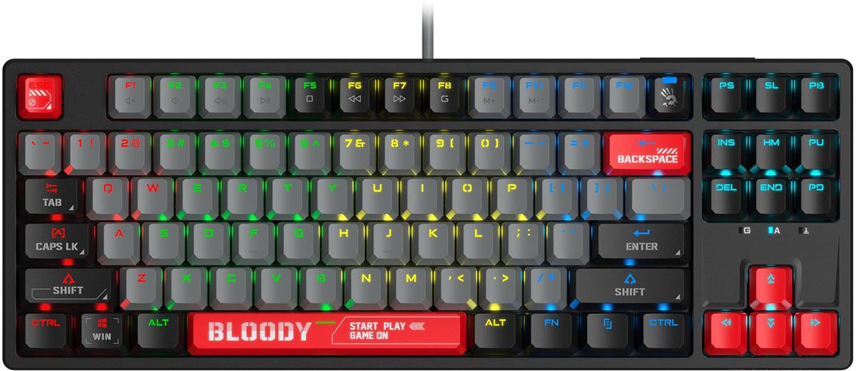 Bloody S87 MKeyboard echanical Switch RGB Gaming - Energy Red - Energy White 1