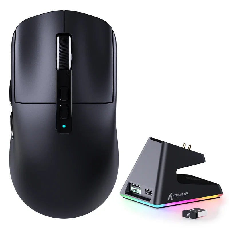 Attack Shark X6 Gaming Mouse With Dock - Black
