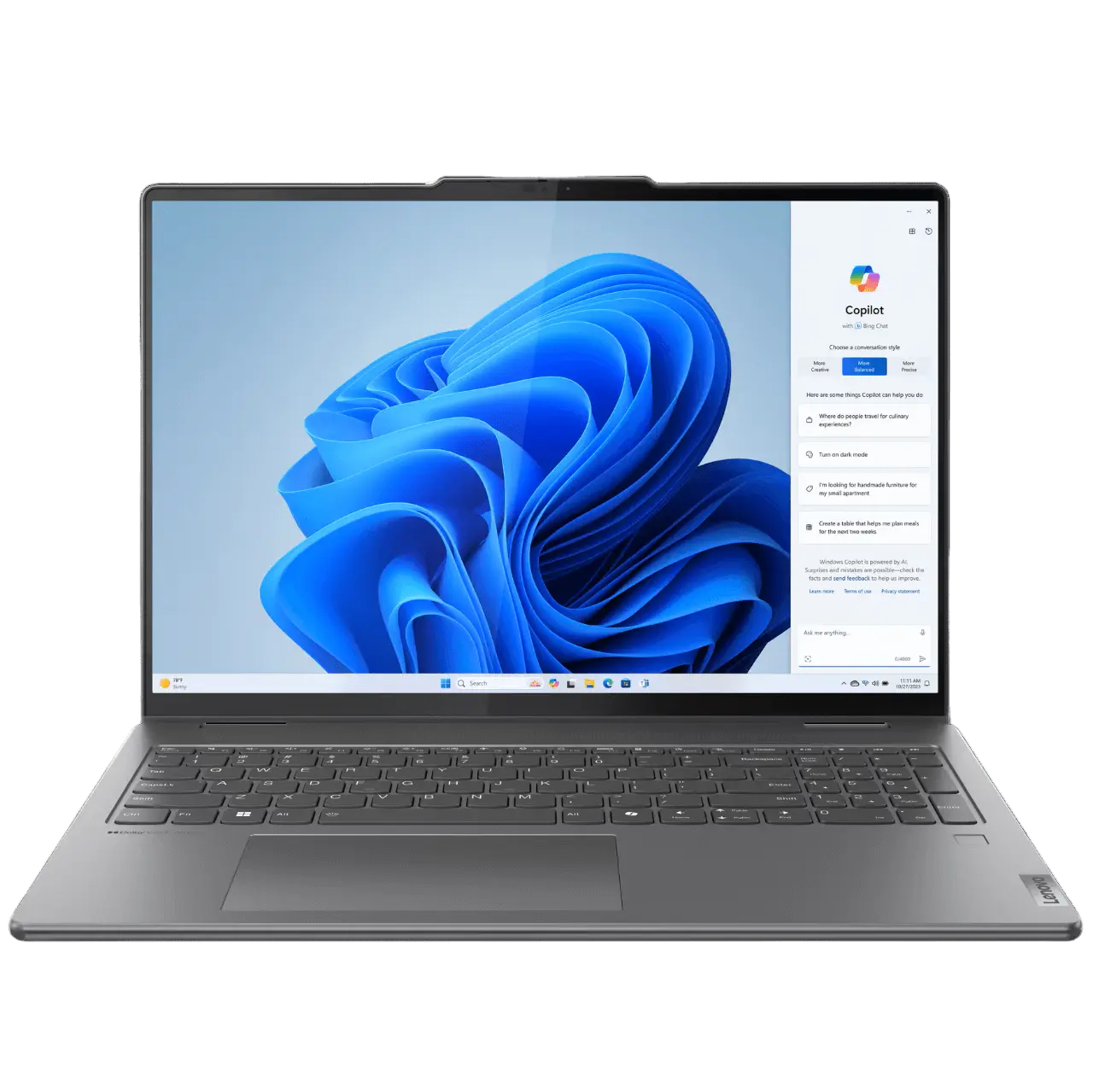 Lenovo Yoga 7 2-in-1 16IML9 Intel Core Ultra 7 155U 16GB 1TB SSD 16" WUXGA X360 Touchscreen Display Backlit KB Win11 Fingerprint Reader Storm Grey 1